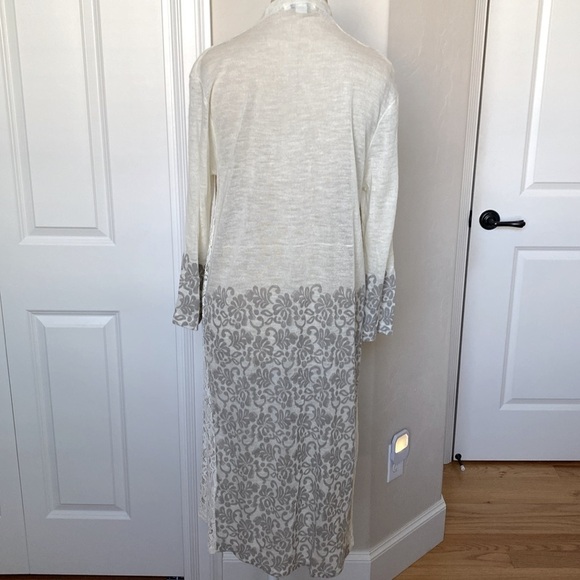 Simply Noelle VTG Long Lace Duster Cardigan Womens S/M fairy Core whimsy goth - Picture 8 of 11